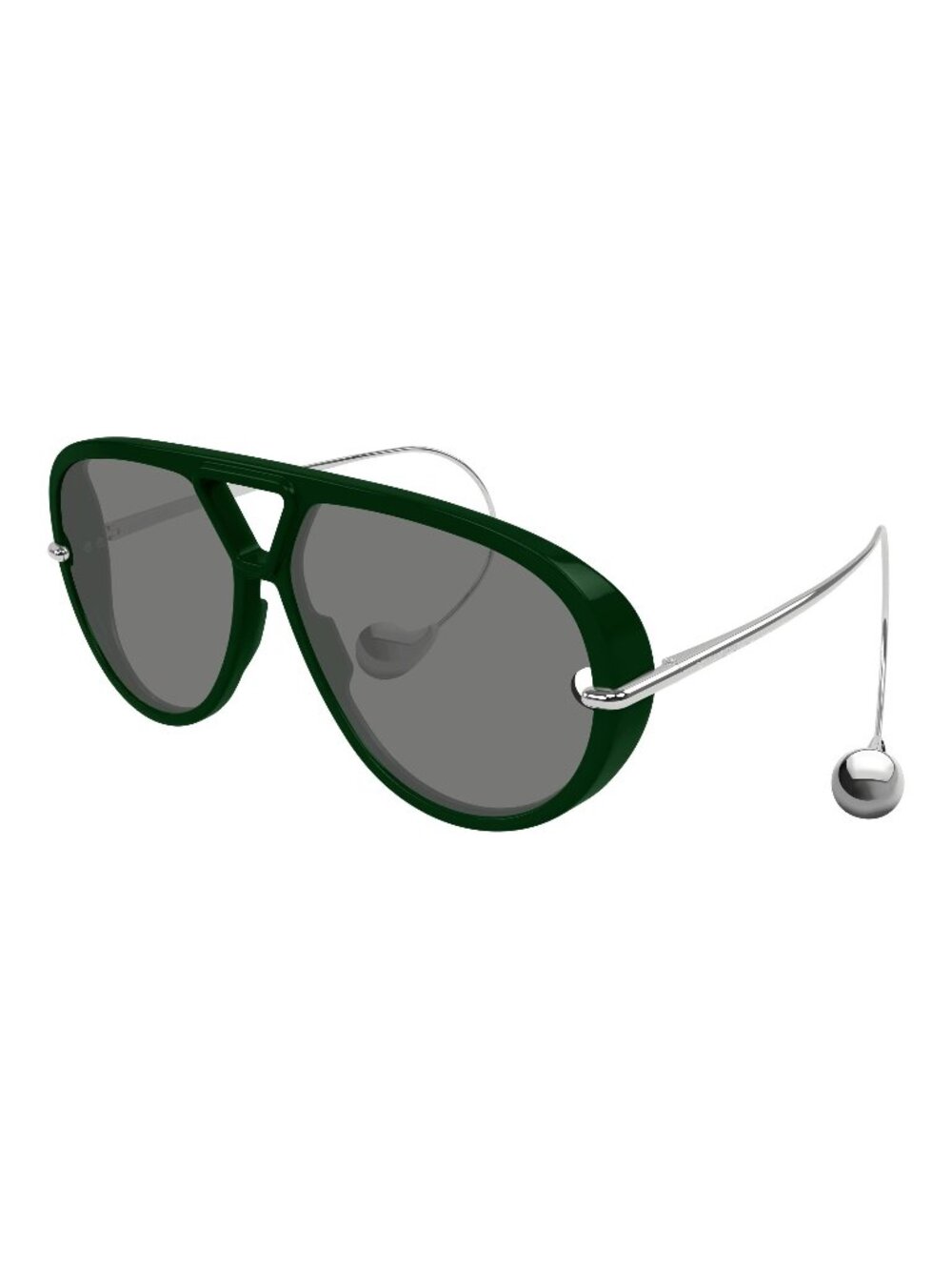 New Bottega Veneta Women's Sunglasses Green Square Grey Lens Acetate Frame 008